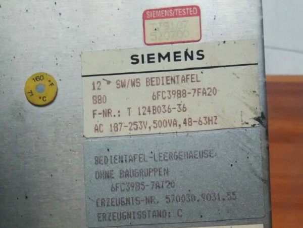 Siemens SINUMERIK 810M 810T 810G system 3T 3TT 3M 3G controls Magnetek Monitor 579417TA Siemens Monitor SC-1200 SINUMERIK SM-0901 6FC3988-7FA20