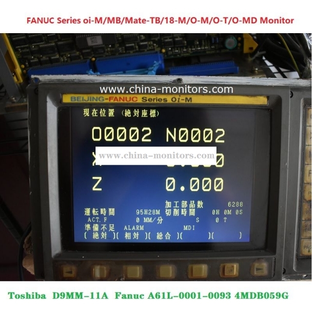 Toshiba Monitor D9MM-11A,A61L-0001-0093,4MDB059G Monitor